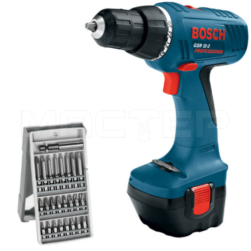 Дрель-шуруповерт Bosch GSR 12-2 V + набор бит, фото 1, цена Дрель-шуруповерт Bosch GSR 12-2 V + набор бит, фото 1, цена
