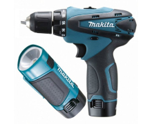 Дрель-шуруповерт+фонарик Makita DF330DWLE