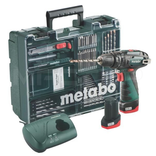 Дрель-шуруповерт Metabo PowerMaxx SB Basic Set + биты в подарок, фото 1, цена