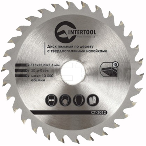Диск пильный Intertool CT-3013, фото 1, цена