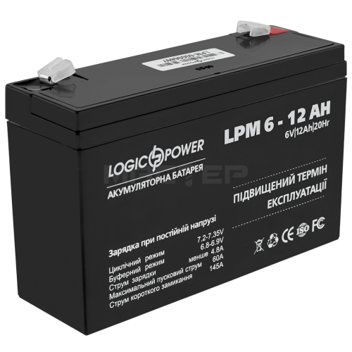 Аккумулятор свинцово-кислотный LogicPower LP 6-12 AH , фото 1, цена