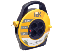 Удлинитель на катушке ІЕК 10м с т/з 2х0,75 мм "Garden" (WKP23-06-04-10)