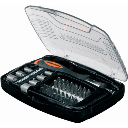 Набор отверточных вставок с шестигранным хвостовиком 1/4" Black&Decker A7062 40 элементов, фото 1, цена
