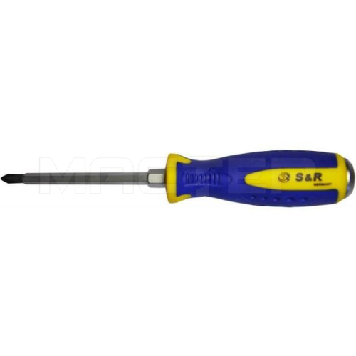 Отвертка крестообразная S&R 250284152у PH 2 х 150 мм, фото 1, цена Отвертка крестообразная S&R 250284152у PH 2 х 150 мм, фото 1, цена
