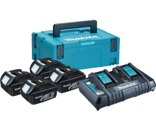 Набо аккумуляторов + зарядное устройство + кейс Makita Набор аккумуляторов LXT BL1830 18 В и зарядное устройство DC18RD